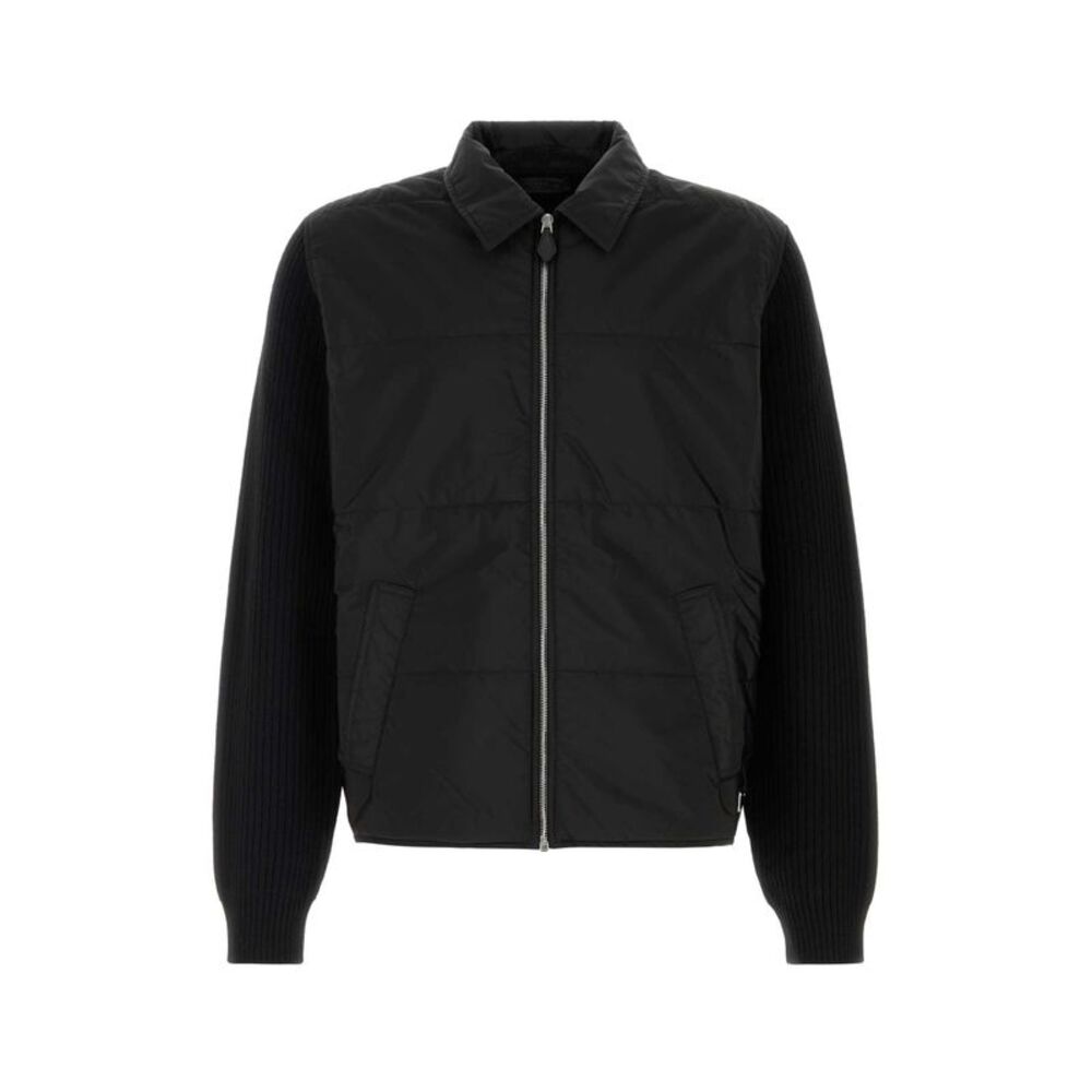 Prada Men Black Wool Cardigan